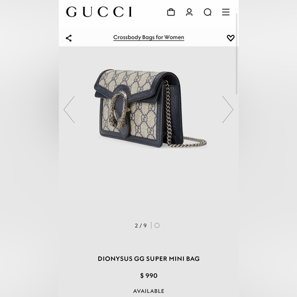 Gucci DIONSUS GG SUPER MINI BAG - Picture 2 of 7